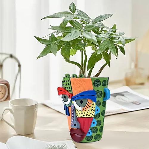 Midogaigai Abstract Face Planter Pots for Indoor Plants & Flowers Deco Gift - Image 2