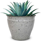 Headwind Riverside Collection – 14" Dalmation Glazed Decorative Plant Pots Indoor with Drainage & Outdoor - Modern Flower Pot Weather-Resistant Lightweight Planter by Robert Allen by Headwind