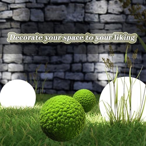 Faux Moss Balls Decorative Dia 8in, Artificial Plant Topiary Ball Tree, Round Faux Moss Balls Outdoor, Green Grass Decorative Balls, for Balcony,Garden, Wedding and Home Décor - Image 6