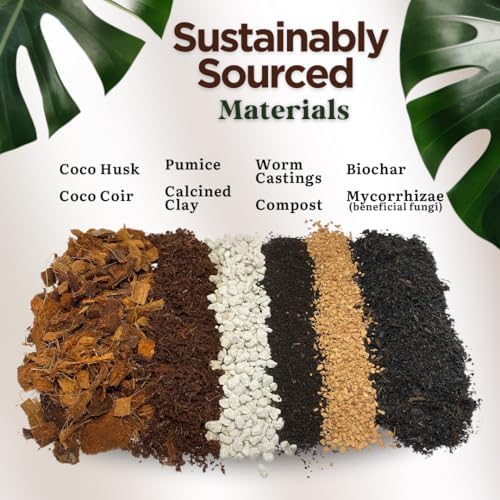 Premium Indoor Plant Potting Mix (4qt) – Peat-Free, Well-Draining Soilless Blend for Aroids & Tropical Houseplants with Coco Coir, Biochar & Pumice - Image 2