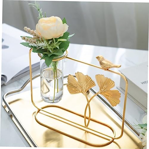 Xmas Nordic Ginkgo Leaf Glass Vase with Removable Tube Home Decor - Image 6