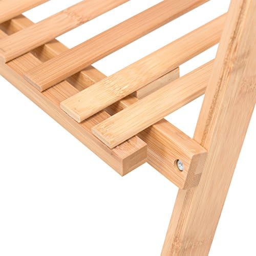 HAPPYGRILL 3-Tier Plant Flower Stand Rack Shelf, Pot Racks Planter Organizer Display Shelves, Natural - Image 5