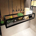 Ceiling Shelf Floating Shelves - Hanging Planters for Indoor Plants Window - Hanging Flower Pot for Wall and Ceiling Mounting - Plant Holder for Bar, Garden, Balcony, Home Decoration ( Size : 140x25x1 - Image 5