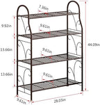 SORCEDAS Plant Stand Outdoor Indoor 4 Tier Metal Corner Flower Shelf - Image 5