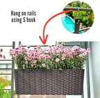 LaLaGreen Wall Planters Outdoor (20in, 2 Pack) Hanging Window Flower Boxes - Image 3
