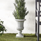 Nearly Natural - 7507 Decorative Urn (Indoor/Outdoor), 11 In. W x 11 In. D x 16.5 In. H, Gray - Image 2