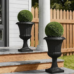 2/4 Pcs 19.7" Tall Urn Planters, Large Plastic Flower Pots for Garden Patio - Image 2