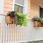 Weather-Resistant Copper Window Box Planter Classic Rectangular Flower & Herb Container Durable Outdoor Metal Garden Planter for Balcony Porch & Patio Antique Finish - Image 5