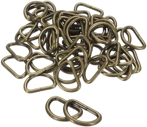 HARFINGTON D Ring Metal D-Shape Buckle Clips Multi-Purpose Buckle Strap Sewing Accessories for Collars Webbing Strap by HARFINGTON