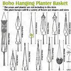 Hoteam 12 Pcs Macrame Plant Hangers Macrame Hanging Planters for Indoor Plants Handmade Boho Hanging Baskets Flower Pots Holder for Outdoor Home Wall Decor - Image 2