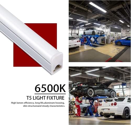 LED Shop Light for Garage, T5, 4FT, 20W, 2200LM, 6500K, 8 Pack - Image 2