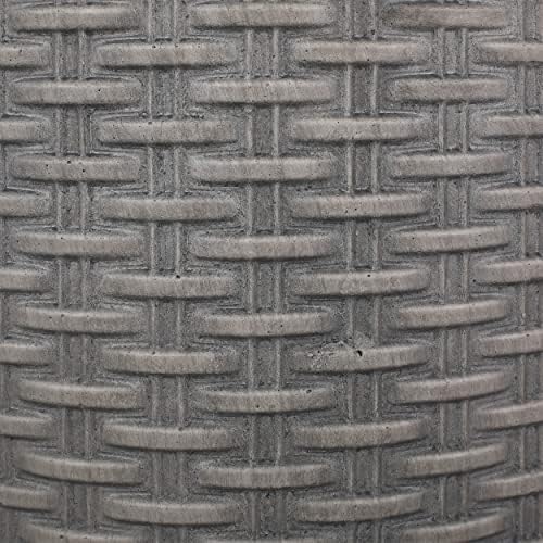 ø15.75'' Concrete Side Table End Table for Outdoor & Living Room, Modern Round Circle Style, Durable and Lightweight, Cement & MGO Material, No Assembly, Light Gray - Image 7