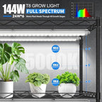 JESLED Waterproof T8 Grow Lights, 2FT 5000K Full Spectrum Daylight, 6Packs - Image 3