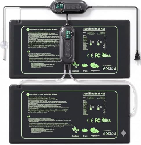 20"x10" Heat Mat 2-Pack with Thermostat for Germinatio by Unknown