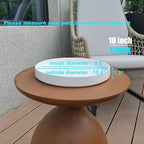 Plant Pot Saucer - 10 Inch Plant Saucer for Indoors and Outdoor Ceramic Plant Tray for Indoors Large Plant Drip Trays Round Flower Pot Saucer Plant Dishes to Catch Water,Frosted White - Image 3