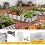 SUPERLELE 6x3x1ft Silver Galvanized Raised Garden Beds Kit - Image 3
