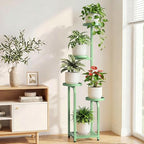 TOSKING Tall 5-Tier Square Plant Stand Indoor Outdoor, Anti-Tip, Sage Green - Image 2