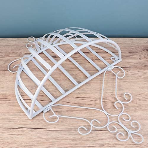 GANAZONO Wall Mounted Flower Pot Rack European Style Half Round Plant Holder Metal Flower Pot Holder for Balcony Garden Porch Tabletop Windowsill Decor 20.86 X 13.77 X 6.29 in - Image 4