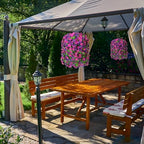 Artificial Flowers with Hanging Basket, Outdoor Faux Plants UV Resistant - Image 5