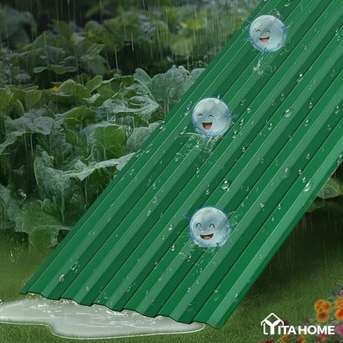 YITAHOME 4pcs 8x4x2 ft Galvanized Raised Garden Bed Kit, Large Metal Planter Box with Gloves, Safety Rubber & Support Rod, Outdoor Flower Bed for Plants Vegetables, Green - Image 5