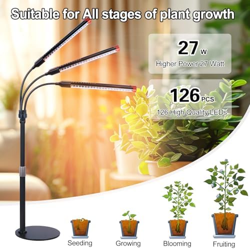 FRGROW 3Head Tabletop Grow Lights for Indoor Plants, Seed Starting, Veg - Image 2