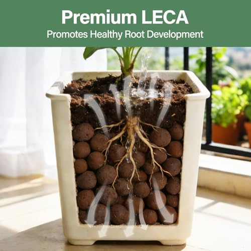 Halatool 18LB Leca Clay Pebbles for Plants, 4-16mm Hydro Balls for Drainage - Image 4