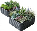 Besebay 2-Pack 4x1.5ft Galvanized Raised Garden Bed, Outdoor Planter Bed, by Besebay