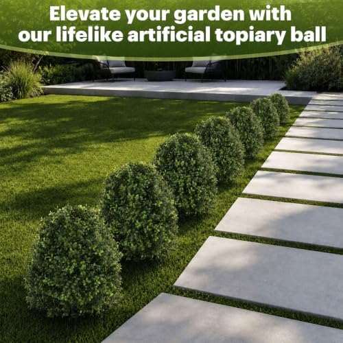 28.5inch Faux Boxwoods for Outdoor Planters, UV Resistant Boxwood Topiary - Image 6