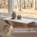 Colingmill Window Boxes Sill Plant Shelf 23.6 x 11 Inch Adjustable Window Boxes Sill Extender for Indoor Plants Shelf Cat Perch Easy Installation Without Damage for Micro Greens Seed Starter Planters - Image 3