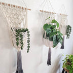 Set of 3 Ombre Dyed Macrame Wall Hanging plant stand Macrame plant hanger indoor and outdoor plant hanger Plant shelf indoor vertical garden planter plant shelf indoor Boho Decor (Ombre Gray) - Image 6