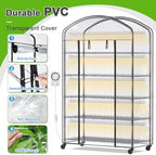 5-Tier Greenhouse with Grow Light, Shelf Height Adjustable Metal Shelf - Image 6