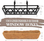 2 Pack 24IN Window Box Planter Basket w/Adjustable Brackets (S1) - Image 2