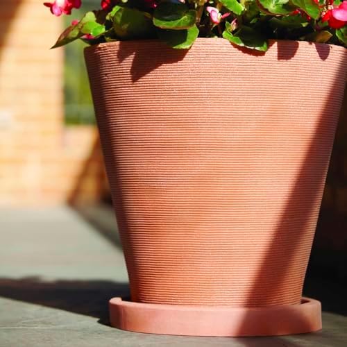 Crescent Garden Universal Round Planter Saucer, Durable Drainage Dish for Plant Pots, Heavy-Duty Plant Dishes Saucer, Indoor & Outdoor Plant Trays - Cloud White (13 inch Inner, 18 inch Outer) - Image 4
