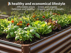 2 Pack Galvanized Raised Garden Bed Kit, Large Rectangular Metal Oval Raised Garden Beds, Outdoor Deep Root Box Planter for Gardening, Vegetables, Flowers, Herbs (4x2x1.5FT, Brown) - Image 2