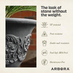 ARBORA 16" Provence Urn Planter - Lightweight Polyresin Decorative Pot - Image 5