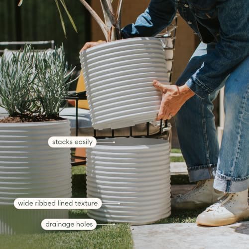 Veradek Mod Series Short Planter - Round Outdoor Planter - Image 4