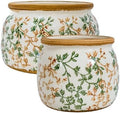 Vintage Ceramic Flower Pot, 6.5 & 9in, with Drainage & Filter by Unknown