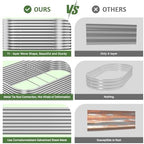 2 Pack Tall 8x4ft Galvanized Raised Garden Bed Outdoor, Metal Garden Bed for Vegetables, Above Ground Garden Box for Flower, Steel Raised Beds for Gardening - Image 3