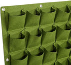 81 - Pocket Vertical Felt Plant Grow Bag, Wall Hanging Planter for and Flowers, Reusable Eco - Friendly Felt Garden Container with Drainage, Indoor Outdoor Wall Greening Decor (Green) - Image 2