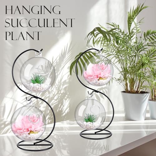 Tatuo 20 Pcs Ornament Holder Stand with Hooks for Glass Ball,Elegant - Image 3
