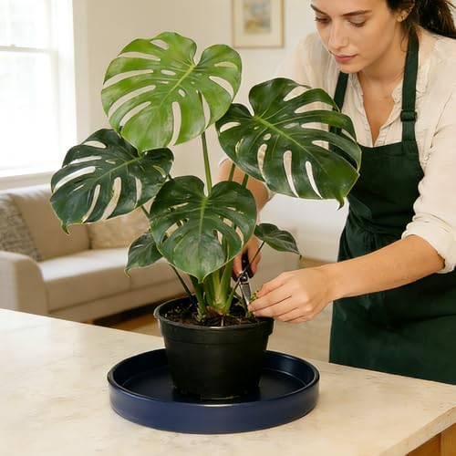 1 Pack 16 inch Plant Saucer Drip Tray, Heavy Sturdy Plastic Planter Flower Pot Drainage Tray Plate Saucers for Indoor Outdoor Garden, Plant Water Drip Trays for pots Base (16", Blue) - Image 4