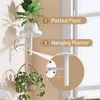 YUOROS 3 Pack Wall Planters for Indoor Plants (White) - Image 6