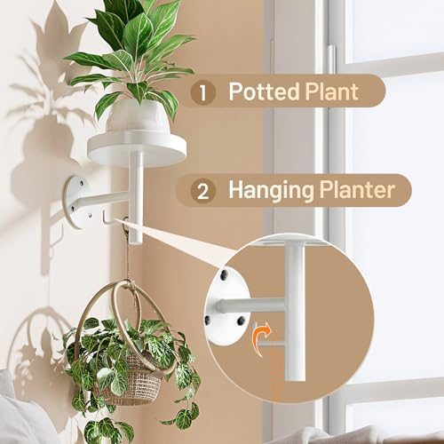 YUOROS 3 Pack Wall Planters for Indoor Plants (White) - Image 6