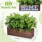 Lyrow 4 Pack 11.4 '' Artificial Eucalyptus Plants Faux Plants, Brown - Image 2