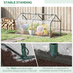 Outsunny 4' x 2' x 2' Portable Mini Greenhouse, Small Green House, Clear - Image 4