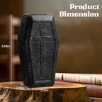 Coffin Vase for Flowers Gothic Home Decor Large Vase Makeup Brush Holder Planters for Indoor Plants Goth Room Decor Gothic Gifts (Black Stone,Large) - Image 2