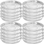 20 Packs 20 Inches Extra-Large Clear Plant Saucers for Indoor Outdoor Use Heavy Duty Plastic Plant Trays for Planter Bulk Flower Pot Drip Trays to Catch Water, 4 to 20 Inch by Planterhoma