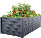 Ohuhu 6x3x1.9 FT Metal Raised Garden Bed Outdoor, Heavy Duty Planter Box by Ohuhu