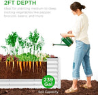 Best Choice Products 8x2x2ft Raised Outdoor Metal Garden Bed, Deep Root Box Planter for Vegetables, Flowers, Herbs, 240 Gallon Capacity, 100% Non Toxic Materials - White - Image 4