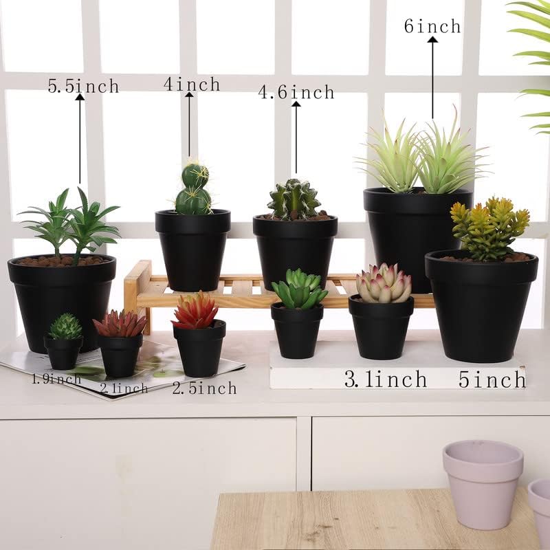 Yishang 2 inch Black Small Terracotta Pots with Drainage Holes,Mini Clay Ceramic Pottery Planter,Cactus Flower Nursery Terra Cotta Pots, for Indoor/Outdoor Succulent Plants, Crafts(80 Pack) - Image 5